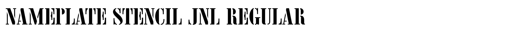 Nameplate Stencil JNL Regular image